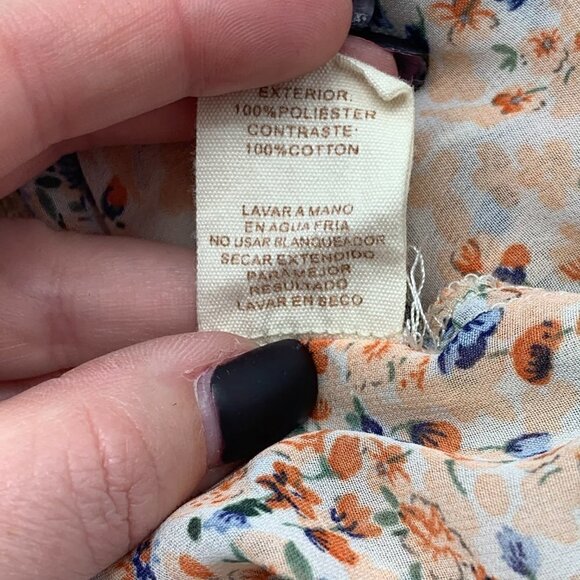 🎉Hem & Thread White, Orange & Blue Sheer Tank - Picture 6 of 7